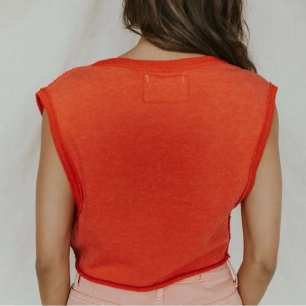 FREE PEOPLE Fresh To Def Pullover Red XS FP Movement Sweatshirt Top